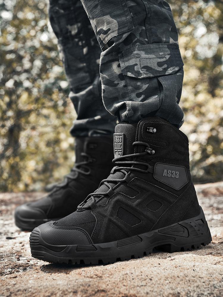 

2025 Tactical Boots Men s Outdoor Hiking Mountaineering Hunting Adventure Rescue Shoes Light Sole Medium Help Desert Tooling Boots Men s 39