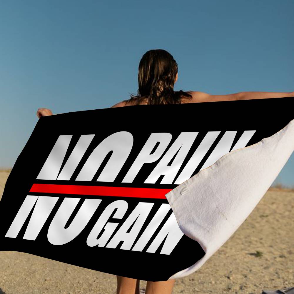 No Pain No Gain Big Microfiber Beach Towels Quick Dry Towel Sand Beach Towels Pool Towel For Travel Swim Pool Yoga