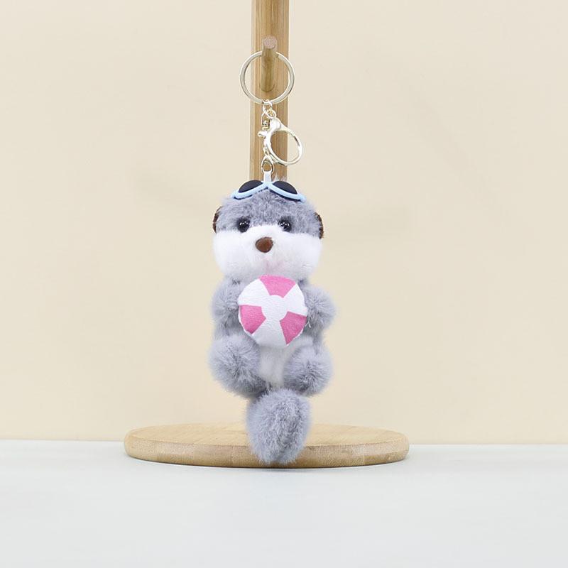 Adorable Plush Seal Keychain Cute Sea Otter Pendant Soft Toy With Pp Cotton Filling