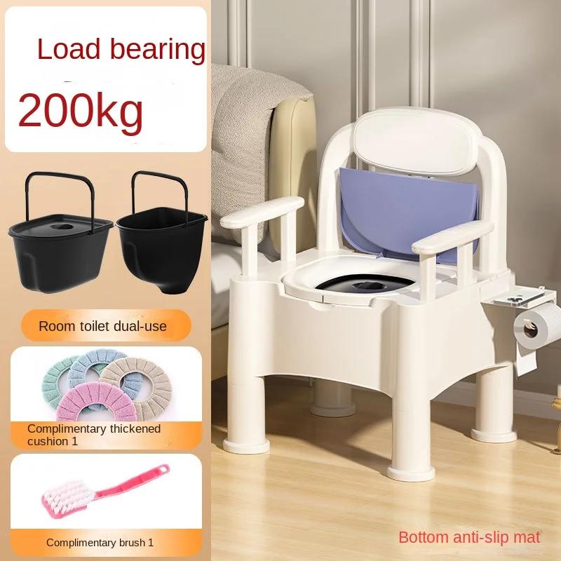 Movable elderly toilet home elderly indoor urinal portable pregnant woman toilet spittoon lifting toilet chair