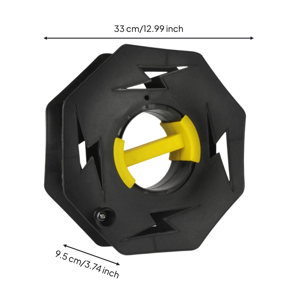 Portable Manual Cable Reel Compact Empty Storage with Carry Handle for Workshops, Job