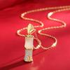 Classic S925 Sterling Silver Hetian Jade Necklace, Elegant Green Bamboo Pendant, Retro Light Luxury with a New Chinese Style for Women