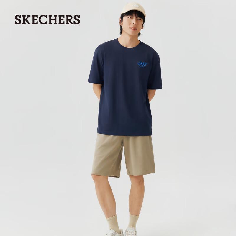 

Мужская футболка Skechers из чистого хлопка, вязаная, с коротким рукавом XL