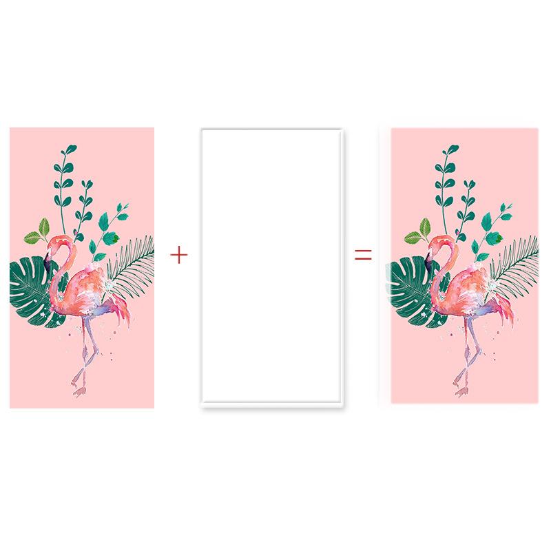 Flamingo Bathroom Shower Curtain Bath Towel Floor Mat Five-Piece Set Bathroom Toilet Carpet Shower Foot Mat