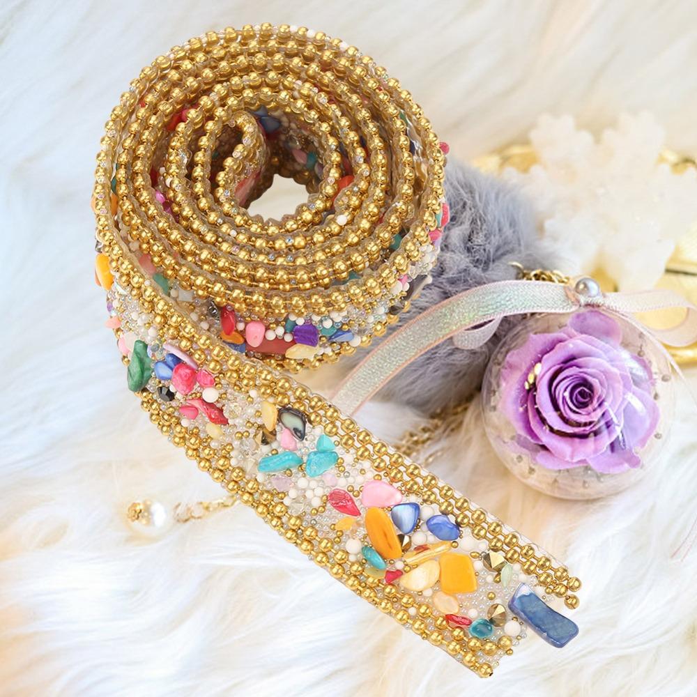 1pcs Hotfix Crystal Rhinestone Chain 2 cm Width Rhinestone Applique Strips For DIY Crafts