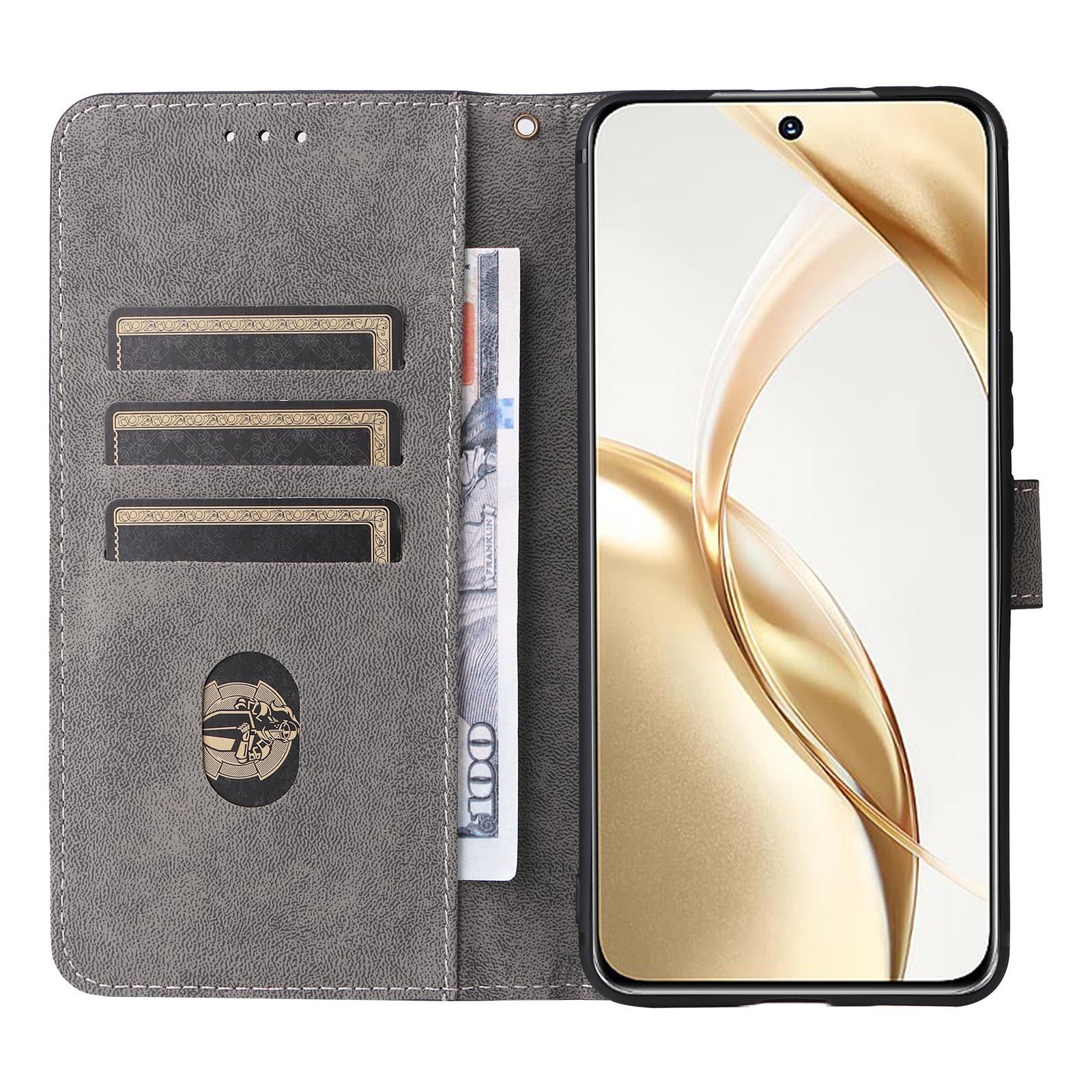 

For Honor 200 5G Case PU Leather RFID Blocking Card Slots Wallet Phone Cover Black