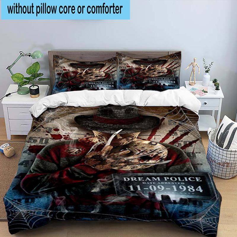 3PCS Halloween Horror Night 3pcs Bedding,Including 3PCS Duvet Cover And 2pcs Pillowcases Perfect for Christmas,Ideal for Bedroom, Dormitory