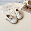 Girls' Slip-On Leather Princess Shoes - Spring/Autumn 2025, Korean Style, Soft Sole, Trendy for Little Girls