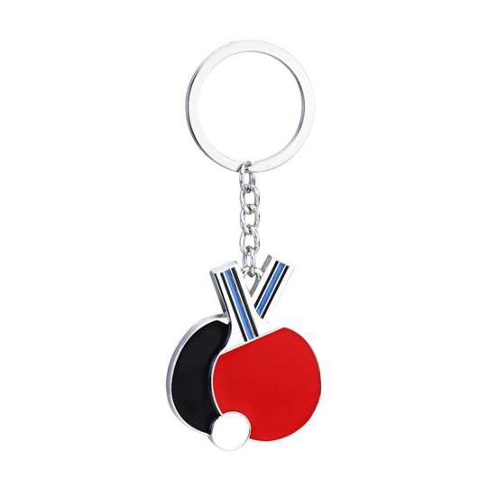 Keychain Pendant Lightweight Metal Sports Keychain Badminton Table Tennis Squash Racket Charm Key Holder
