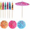 100PCS Bamboo Cocktail Picks Paper Umbrella Tops Bamboo Toothpicks Umbrella Picks  Cocktail Garnish