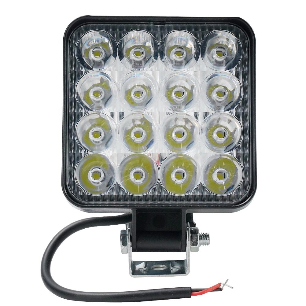 Heavy Duty 12V Work Light Pod with Unbreakable Lens and Adjustable Bracket