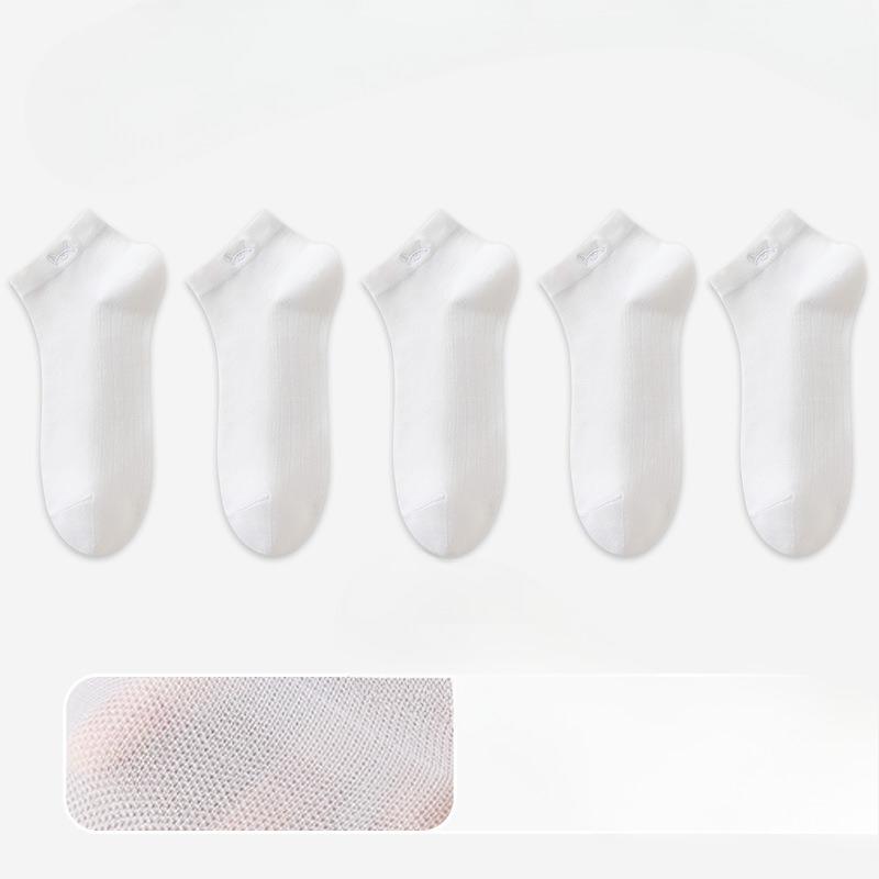 5 Pairs of Men's Summer Thin Sports Leisure Business Cool Antibacterial Breathable Socks