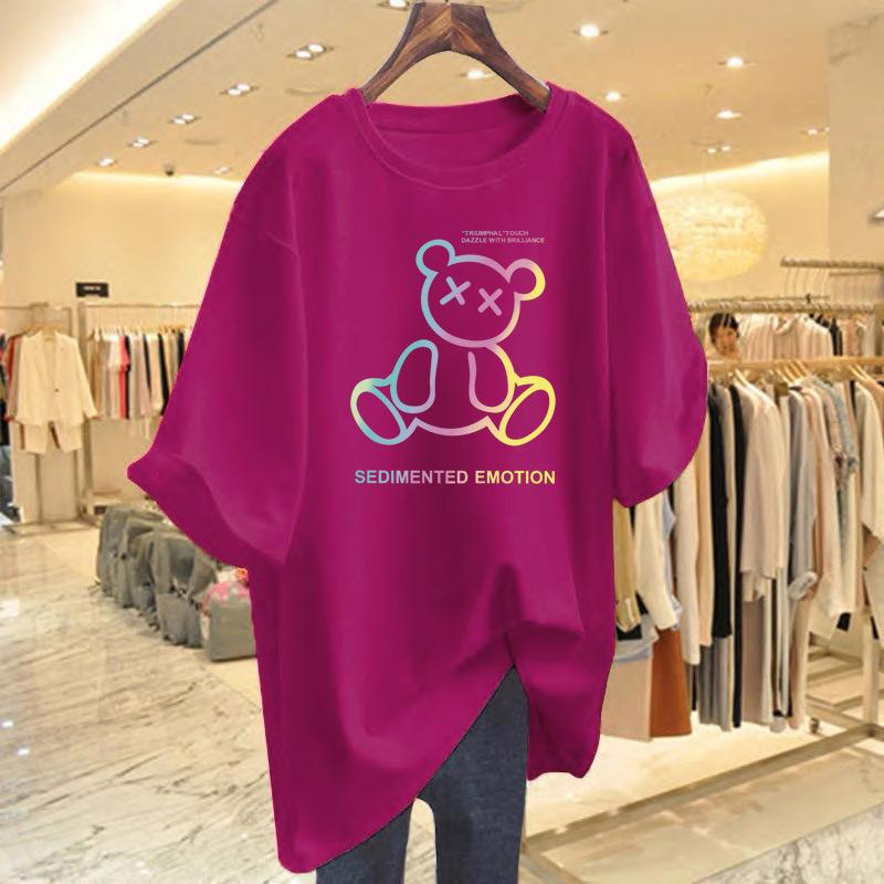 Heavy Cotton Foreign Bear Short-sleeved T-shirt for Men and Women Summer 2025 New Loose Couple Summer Top Tide