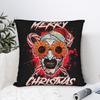 God Jul Solros Skräckclown Film Terrifier Kuddfodral Mjuk Kuddeöverdrag Dekorationer Kuddfodral Hem