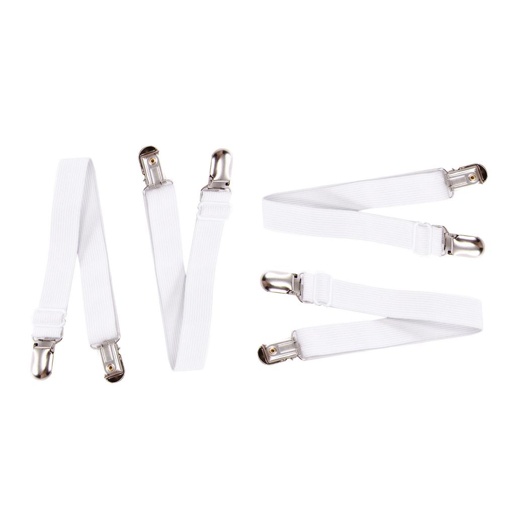 4pcs Bed Sheet Fasteners Elastic Mattress Cover Blankets Double Head Clips Gripper Organizers Suspender Cover Cord Clasp