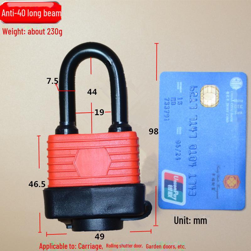 

Водонепроницаемый наружный балконный замок: Защита от кражи, ржавчины, дождя, взлома, удлиненный удлинитель луча, идеально подходит для охраны парковки.