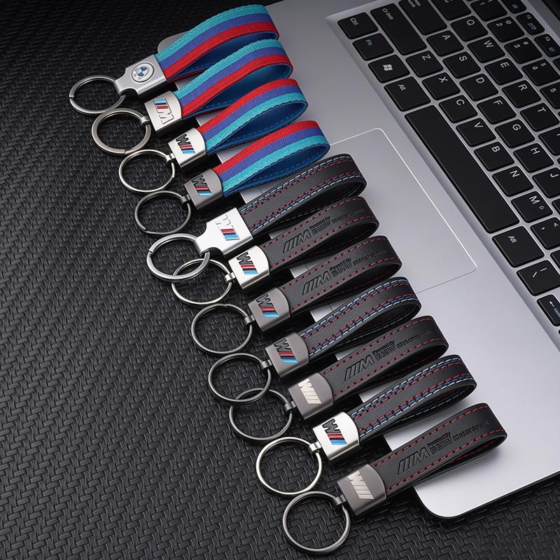 1pc Leather BMW Logo Metal Car Keychain Keyrings Key Holders For BMW M Performance E36 E60 E90 X2 X1 X3 X5 E46 E39 E70 M3 M5 M6 vdkz90