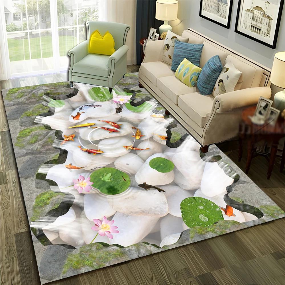 3D Illusion Vision Hallucination HD Carpet Rug for Home Living Room Bedroom Sofa Doormat Decor,Child Area Rug Non-slip Floor Mat