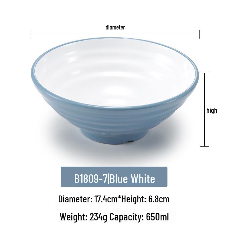Tian Yajing Melamine Soup Noodle Bowl