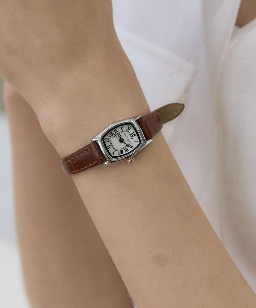 OURHOPE Hexa Classic Leather Watch - Brown