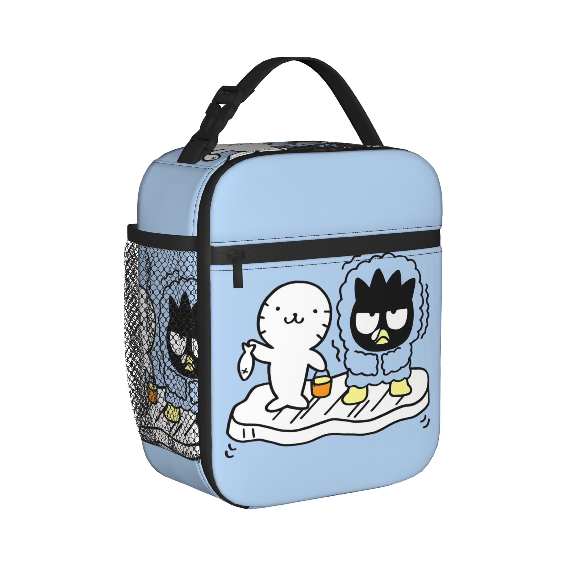 Badtz Maru Cartoon Insulated Lunch Bags Portable  Reusable Cooler Bag Tote Lunch Box Office  Outdoor Food Handbags One Size