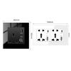 1Pc Power 2100Ma Usb Outlet Fast Charging Panel 86-Type 13A Wall Type C Interface Socket Maximum Voltage 250V For Uk Us Eu
