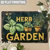 Vintage Kräutergarten Metallblechschild 8x12 Zoll Wanddekoration für Außen Innen Garten Hof Hof Pflanzenladen Geschenk
