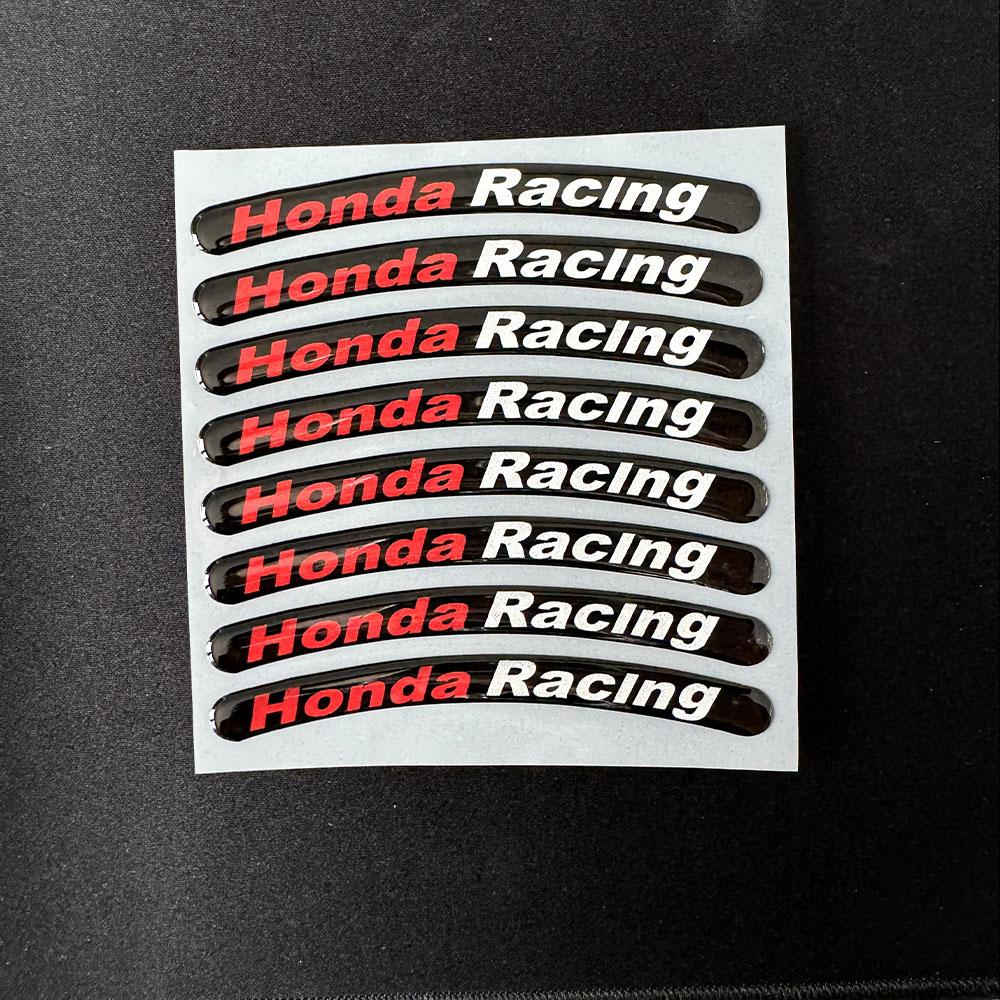 

3D Гелевые наклейки на колеса мотоцикла Honda Racing, Водонепроницаемые наклейки на диски Honda для мотоцикла, скутера Honda