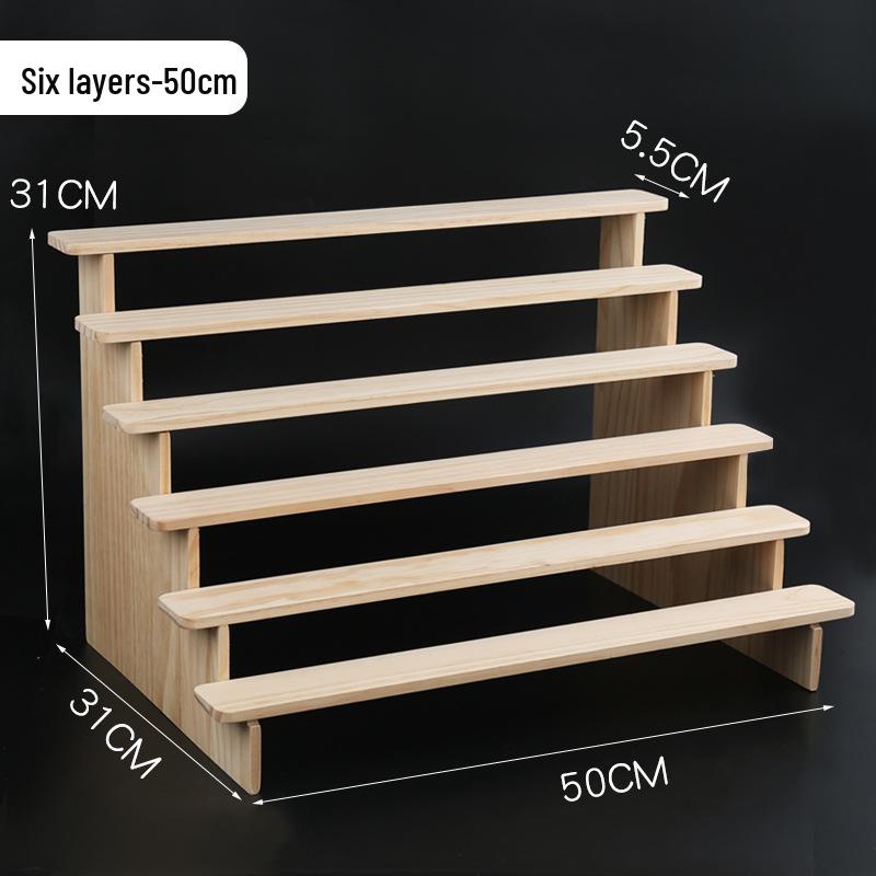 Solid Wood Display Rack for Action Figures, Collectibles, and Succulents