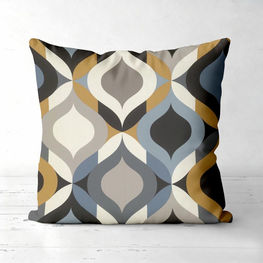 Modern Geometric Patterned Throw Pillows for Home Polyester pillowcase, sofa decorative cushion cov Headboard Pillow