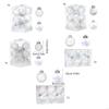 62KD 6Pcs Meshes Ribbon Christmas Balls Christmas Hanging Round Balls Pendants for Holidays Home Adornment