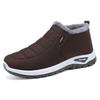 Fashion Snow Boots Men's New Wool Cotton Shoes  Single Foot Thick Velvet Comfortable and Safe  Dad Winter Safety Cotton Shoes
