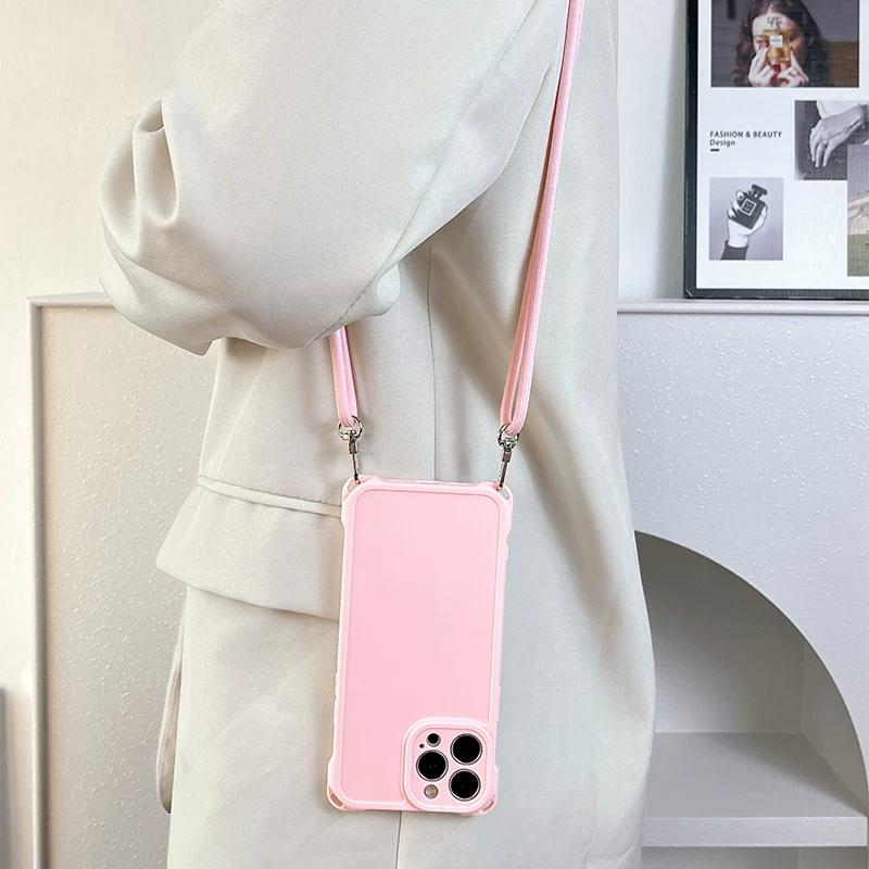 Shockproof Silicone Phone Case with Detachable Lanyard for HONOR X9d X9c Smart X9b X9a X9 5G X7c 200 PRO 90 lite 50 Multi-Color Cover