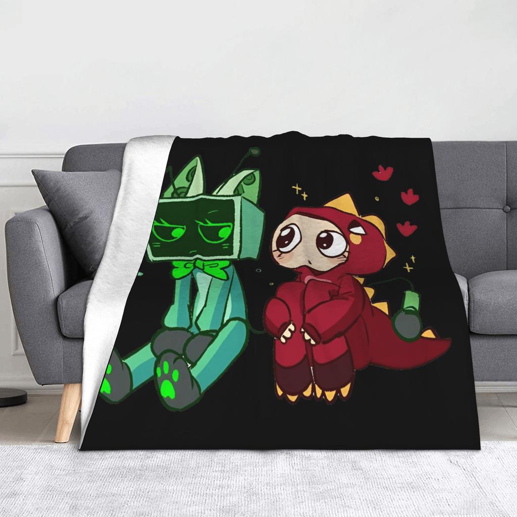 Dandys World Cartoon Fuzzy Blanket Horror Game Awesome Throw Blankets for  Sofa Bedding Lounge 150*125cm Quilt