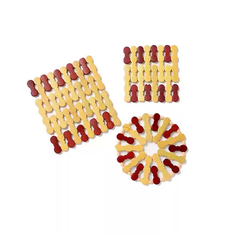

Changbaosen Bamboo Style Square Heat Insulation Mats - 3 Pack