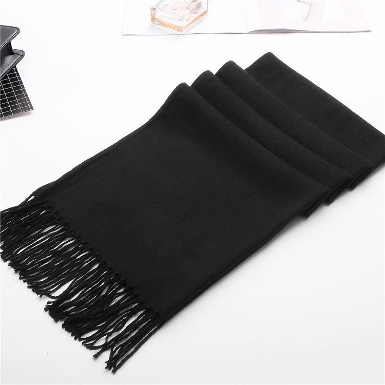 Kockovaný zimný šál pre ženy – strapcový šál v kórejskom štýle z imitácie kašmíru