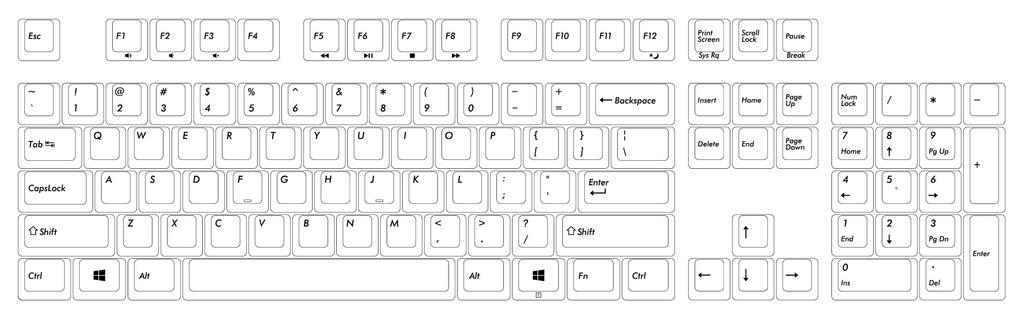 FILCO PBT Two-Color Molded Keycap Set for Majestouch, 104 Keys, English Layout, with Key Puller, Black (FKCS104EBTZ)