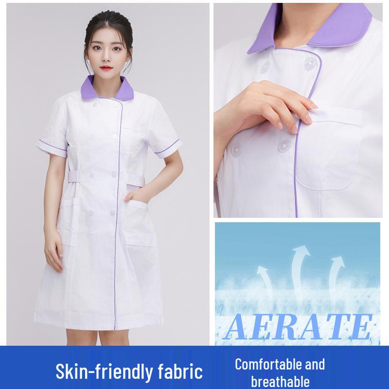 Short Sleeve Nurse & Doctor White Coat Uniform