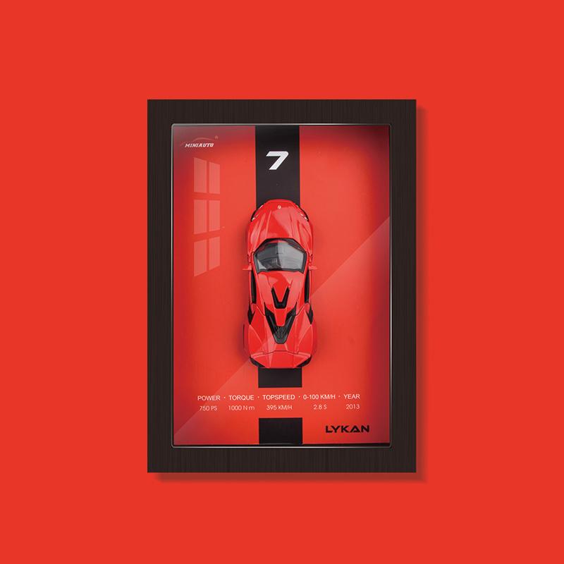 1:32 3D Фоторамка Настенная Живопись Сплав Металл Литая Модель Автомобиля Дом Модные Украшения Орнамент Коллекционные Предметы День Рождения