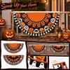 Halloween Fan-shaped Flag Pumpkin Bat Decoration Hanging Cloth