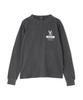 AVIREX Fade Wash Honeycomb Waffle Long Sleeve Size T-Shirt, Men's T-Shirt, L, 410, Charcoal, 783-5130010