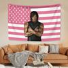 1pc D-Daryl D-Dixon Zombie Pink American Flag Tapestry, 2 Holes Easy Hanging, Indoor Outdoor Wall Decor for Living Room Bedroom