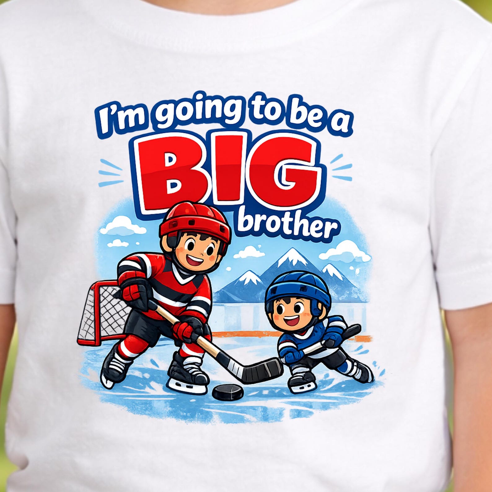 I m Going to Be a Big Brother Hockey Tee | Toddler Short Sleeve Tee L