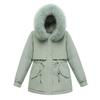 Cotton Coat Women's Winter Parker Casual Mid-length Korean Style Women's Warm Loose Big Wool Collar Cotton Coat
