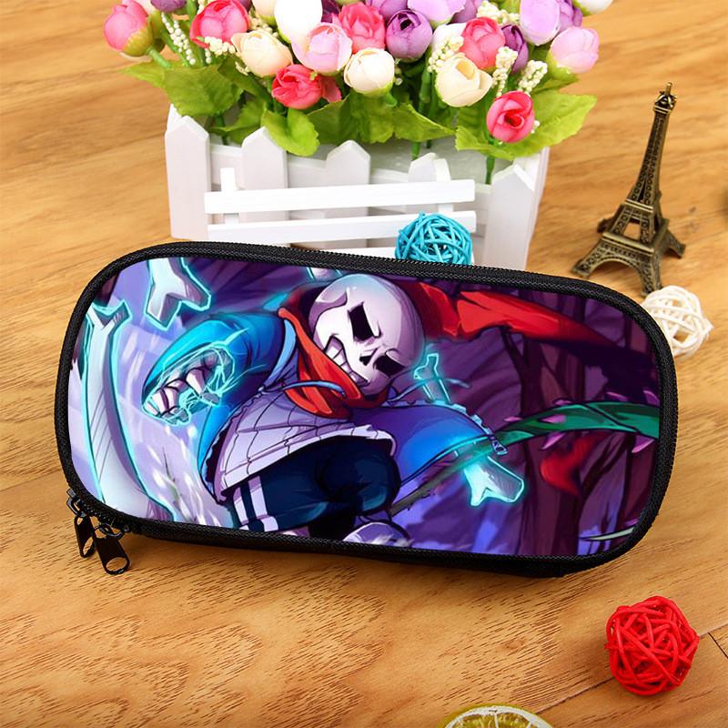 Undertale Pencil Case Large Capacity Nylon Organizer For Students And Artists