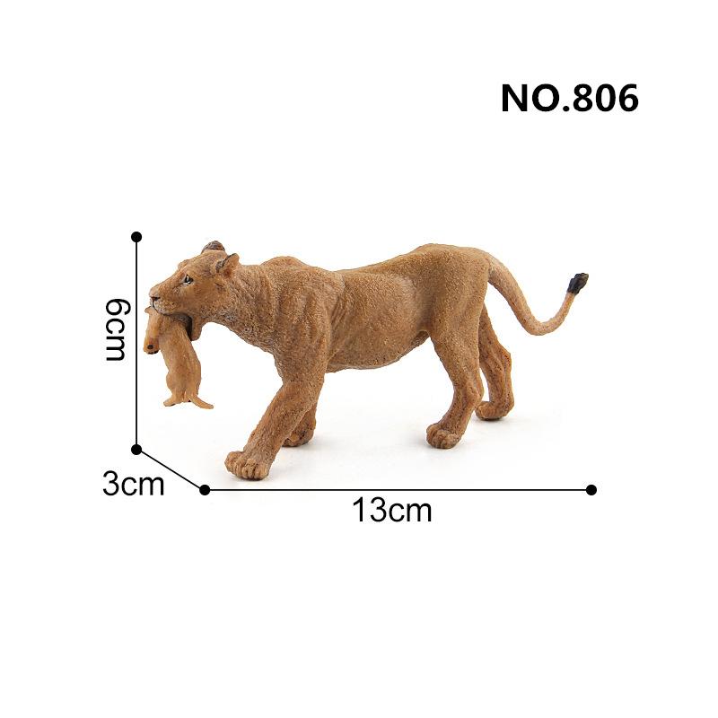 Wildtiere Realistisches Simuliertes Löwenmodell PVC-Material Jungtier Die Löwenfamilie Sammlung Dekor Spielzeug Für Kinder Geburtstagsgeschenke