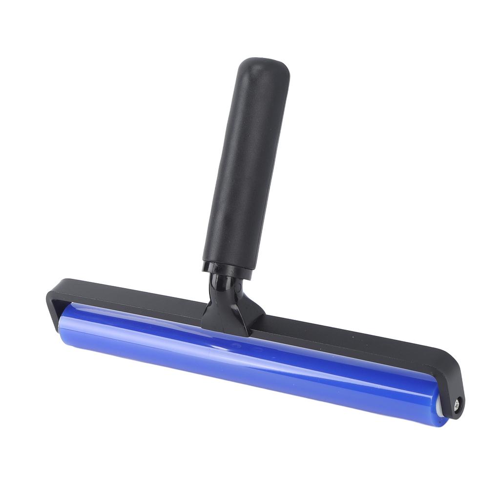 Statischer Rollenstaubentfernungsroller Superklebrige Blaue Silikon Weiche Statische Wirkungsreinigerrolle mit Schwarzem Griff