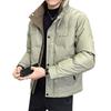 Men's Warm White Duck Down Jacket with Short Stand-Up Collar - Trendy Winter 2025 Arrival
