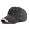 Unisex Vintage Washed Cotton Snapback Cap Adjustable Hip Hop NYC Letter Embroidery Baseball Hat Men Women Outdoor Sports Dad Hat