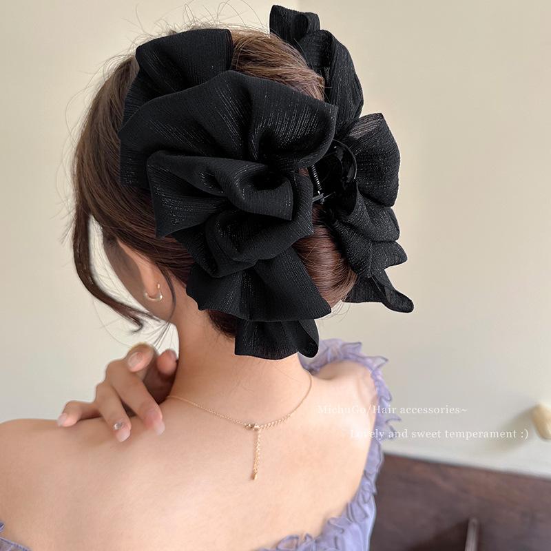Hair claw butterfly clip for women girl bow giant claw clip giant black scrunchie fascinators elegant large Headdress korean new